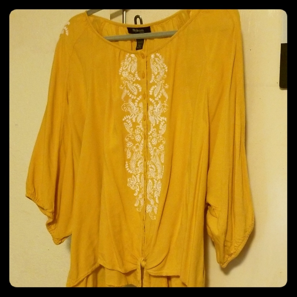 Style & Co. Woman Peasant Top